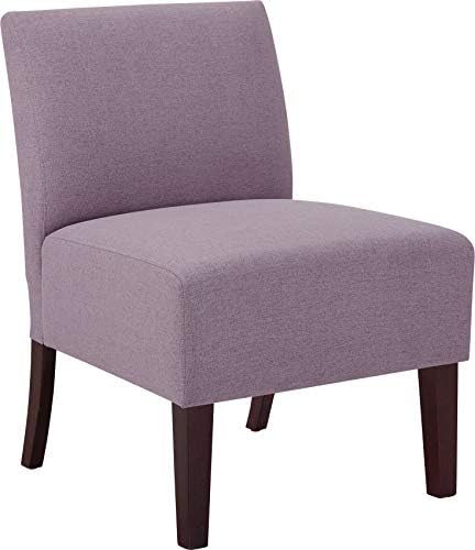 Modern Armless Slipper Accent Chair Fabric Upholstered Single Sofa Living Room Furniture, Purple