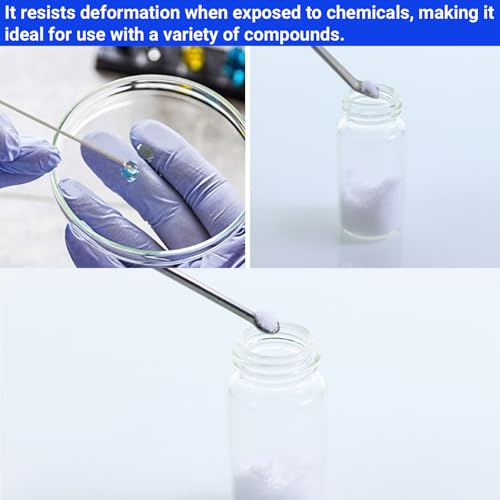5 Uds. Espátula de Laboratorio de Acero Inoxidable Micro Cuchara de Doble Cabeza Mango Largo para Sacar Ingredientes