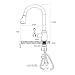 VAPSINT Solid Brass Single Handle Pull Out Sprayer Brushed Nickel Kitchen Sink Faucet, Pull Down Kitchen Faucet With Deck Plate