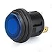 Car 12V Blue Waterproof Lighted Rocker switches,Jtron 12v Car Push Button Switch Socket Plug Latching Black Shell ON-Off Control for Car,Truck,Race Cars,RV's,Marine (Blue)