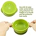 PandaEar Set of 2 Silicone Stay Put Suction Bowls | Large Cup Base| Food Grade Soft Safe BPA-Free Silicone | Babies Toddlers Infants | (Blue & Green)