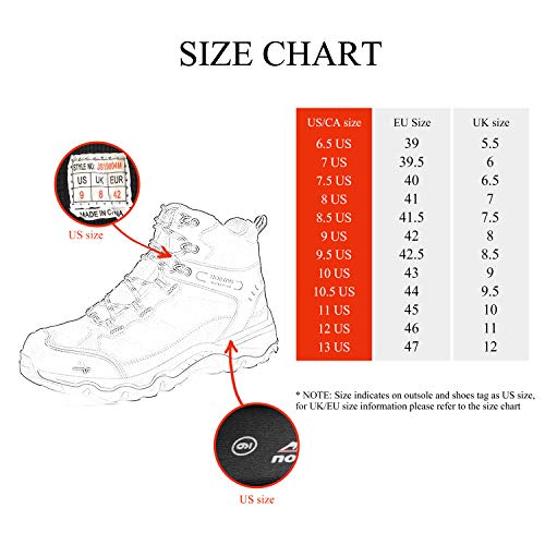 NORTIV 8 Men's Hiking Boots Waterproof Trekking Outdoor Mid Backpacking