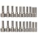 CASOMAN Power Nut Driver Bit Set, 1/4'' Hex Nut Driver Master Kit for Quicker Change Chuck, Electric Hand Drill, 20-piece