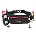 Fitletic Hydration Running Belt With 12oz Quick Flow Water Bottle For Men & Women –Race Belt, Gel Holders & Bib Toggles Patented Bounce Free Design, Water Resistant- Fits All Phones – Fully Loaded