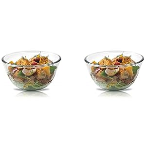 SignoraWare Borosilicate Glass Mixing Bowls and Serving Bowls Set, Micro Wave Oven Safe (500ml+500ml, Set Of 2 Piece…