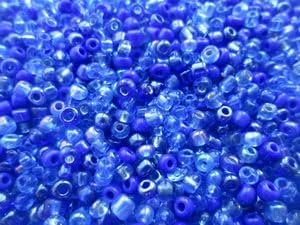 50g (Approx. 1800 Beads) Size 8/0 Seed Beads and Seed Bead Mixes - 1st4Beads (TM) - (Blue Mix)