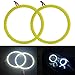 Everbright 2-Pack【 90MM 3.54″,12V White Car Angel Eye 】 COB Light Halo Circle Ring Head Light Lamp for BMW Benz Headlight