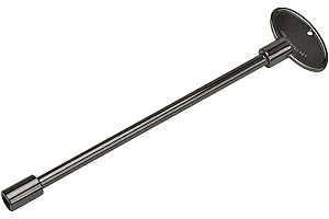 Skyflame Universal Gas Valve Key Fits 1/4" and 5/16" Gas Valve Stems, for Fire Pit and Fireplace, Flat Black - 8 Inches