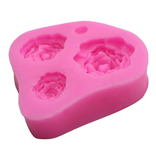 Chige Candy Mold, Silicone Baking Trays - Food Grade & BPA Free - Not Sticky Cake Decoration Mould For Mousse,Chocolate Brownie,Jelly,Ice Cream,Chiffon,Cheesecake,Fondant (Small Roses)