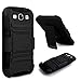 Cellularvilla for Samsung Galaxy Grand GT-I9080 GT-I9082 Duos Black Hard Soft Dual Layer Holster Case Kickstand with Locking Belt Swivel Clip Cover Protector