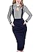 VfEmage Women's Vintage Faux Twinset Striped Wear to Work Stretch Bodycon Dress
