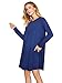 Romwe Long Sleeve Dresses Women's Spring Fall Casual Tunic Gradient Swing Hem T-Shirt Dress 0-Dark Blue Small