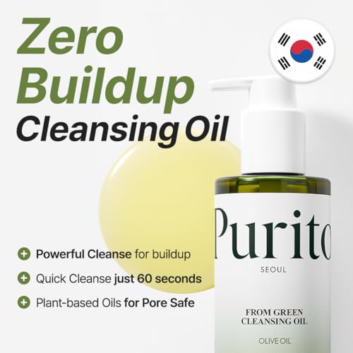 PURITO, From Green Cleansing Oil 6.76 fl.oz / 200ml Gentle Facial Cleanser, Cruelty-free & Vegan, Nature-derived Oils (Renewed)