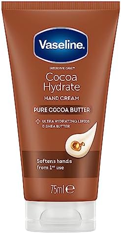 Vaseline Intensive Care Cocoa Hydrate moisturiser with ultra-hydrating lipids and shea butter Hand Cream for dry hands 75 ml
