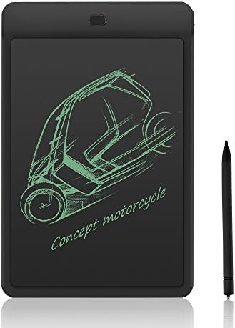 CHUYI 10 Inch LCD Writing Tablet Portable Digital Drawing Board Business Style with Screen Lock Function, Electronic Notepad Gift for Adults, Kids or Children at Home, School and Office (Black)