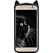 Galaxy S7 Case, MC Fashion Cute 3D Black MEOW Party Cat Kitty Whiskers, Shockproof and Protective Soft Silicone Case for Samsung Galaxy S7 (Cat/Black)