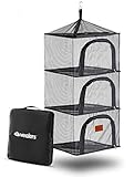 Wealers Dry Net Mesh Insects Food Screen, 4 Layer Outdoor Hanging Camping Organizer Camp Kitchen Accessories Dishes Clothing Food Vegetables Fruit Drying Rack Foldable Storage Home Camping Picnic BBQ