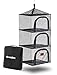 Wealers Outdoor Dry Net Storage and Food Screen 3-Tier Camping, Barbecue, Picnic Meal Protection Organizer | Repel Bugs and Insects | Faster Herb, Clothes, Dish Drying | Foldable (Hanging Dry Net)