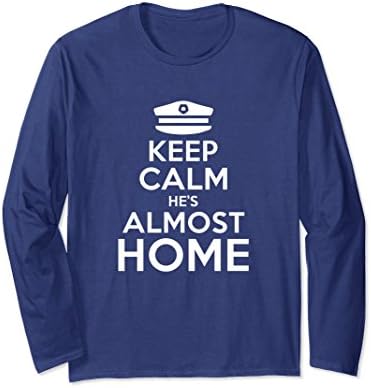 Unisex Captain's Wife Long Sleeve Shirt Sailor's Wife Large Navy