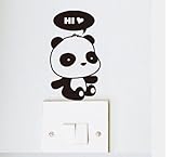 uhoMEy Panda Switch Sticker Wall Decor