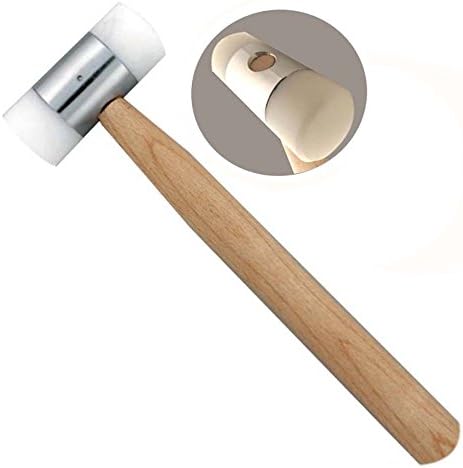 Nylon Dual Head Mallet With 1-1/4 Inch Striking Surface And Wooden Handle : ( Pack of 1 Pc ) , Automotive, tool & industrial , Office maintenance, janitorial & lunchroom , Tools , Hammers
