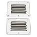 Amarine Made Stainless Steel Stamped Louvered Vent - Rectangular - 07722S - 4-1/2