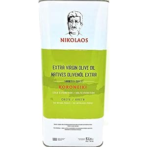 Olijfolie 5 liter 100% Griekse van Kreta / extra vergine – koudgeperst ” Nikolaos ” Premium kwaliteit 0,2% // oogst (2021-2022) / Best te gebruiken voor 28.02.2024