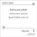 2016 Yiddish Box Calendar New Year Gift