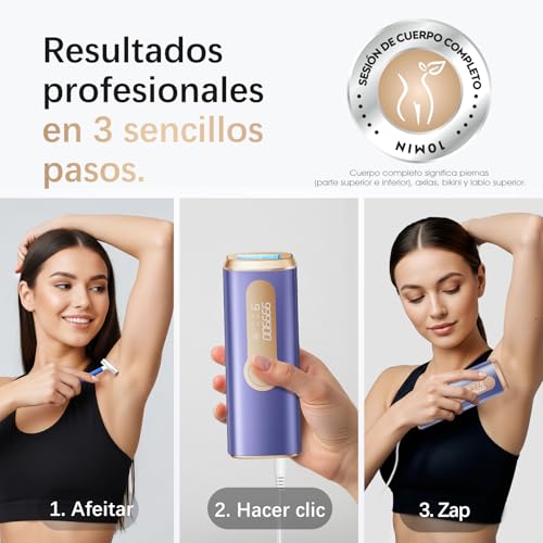 Haarlosy Depiladora Laser IPL con Refrigeración, Innovadora Función 3 en 1, 9 Niveles de Energía, 999,900 Flashes, Depiladora Luz Pulsada Indolora para Todo el Cuerpo, LCN1210
