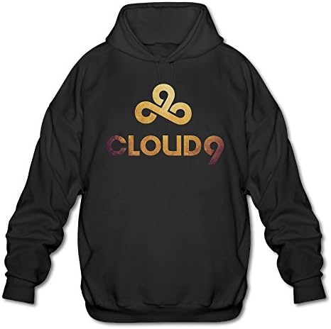 Hotboy19 Men's Long Sleeve Hoodies Cloud 9 Logo Black Size S