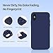 iPhone X Case, Liquid Silicone Gel Rubber Matte Anti Scratch Minimalist Thin Ultra Slim Case Fit with Soft Microfiber Lining Shock Absorbing Comfort Full Protective Cover iPhone X 10 (Midnight Blue)