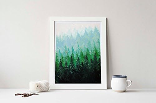 "The Forest is Calling" | Acrylic Forest Painting Artwork | Outdoors Wilderness Tree Giclee Art Print by The Tattered Traveler