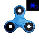 OWLCE Fidget Spinner EDC Focus Toy Fluorescent with Hybrid Ceramic Bearing Ultra Durable for Adult Children (Luminous Sky Blue)