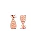 The Pineapple Co Pineapple 2 Oz. Shot Glasses by W&P Design, Set of Two, Handmade, Copper (Rose Gold)