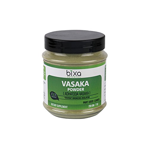 Vasaka Leaf powder 200g (7 Oz) (Adhatoda vasaka) - Potent Bronchodilator | Herbal supplement for Asthma, helps as anti-allergic in cold & skin problems reduce extra pitta (heat) from body Vasaka Leaf powder 200g (7 Oz) (Adhatoda vasaka) - Potent Bronchodilator | Herbal supplement for Asthma, helps as anti-allergic in cold & skin problems reduce extra pitta (heat) from body