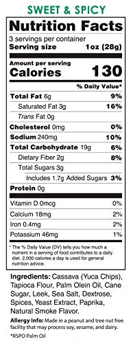 Wai Lana Cassava Chips | Gluten-Free, Vegan, 3 Ounce (Pack of 12) (Sweet & Spicy)
