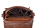 ECOSUSI Fashion Girl's Faux Leather Satchel Purse Small School Crossbody Messenger Bag Work Cross-body Bag Brown