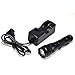 OREI 400 Lumens Professional Ultra Bright Tactical LED Flashlight with Rechargeable Lithium Battery - Charger Included