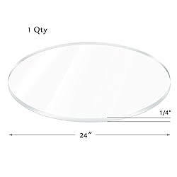 GetWant Clear Round Plexiglass Sheet Acrylic
