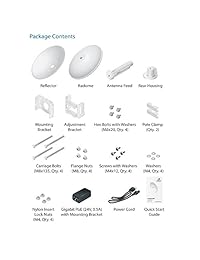 Ubiquiti pbe 5ac 500 POWERBEAM AC 25 km 27dbi Airmax AC Bridge de 5 GHz, 2 Pack