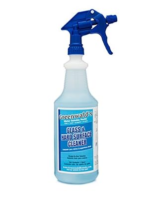 Glass Cleaner by Greenwald's, Ammonia Free, Kit Includes Spray Bottle + Enough Concentrate Refills To Make 6 Quarts