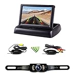 Podofo 4.3' Foldable Car TFT LCD Monitor Wireless Backup...