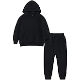 MYGBCPJS Youth 2PCS Jogger Outfits Set Fleece Hooded + Sweatpants Boys Girls Athletic Sweatsuits Pullover Clothes