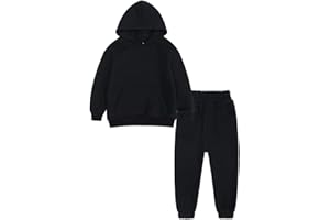 MYGBCPJS Youth 2PCS Jogger Outfits Set Fleece Hooded + Sweatpants Boys Girls Athletic Sweatsuits Pullover Clothes