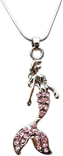 Fairytale Mermaid Pendant Necklace by Malibu Sundry (Pink)