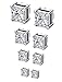 Jstyle 4-7MM Magnetic Earrings for Men Women Gold/Silver Square Cubic Zirconia Stud Earrings for Non-Pierced Ears Hypoallergenic Stainless Steel Fake Earring Not Easy to Fall off
