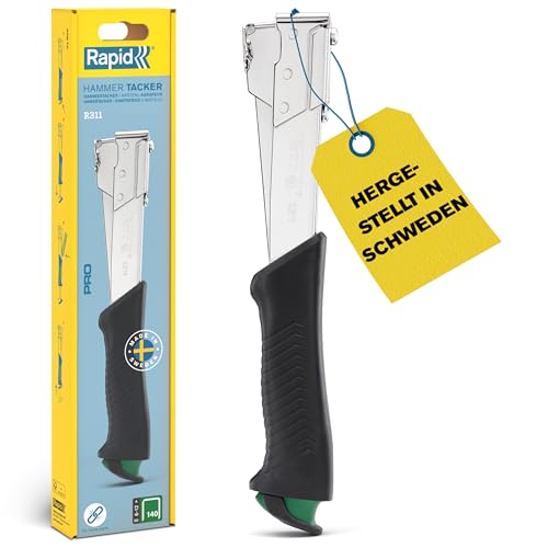 Rapid R311 All-Steel Hammer Tacker 6-12 mm for Roofing/Membranes/Carpeting