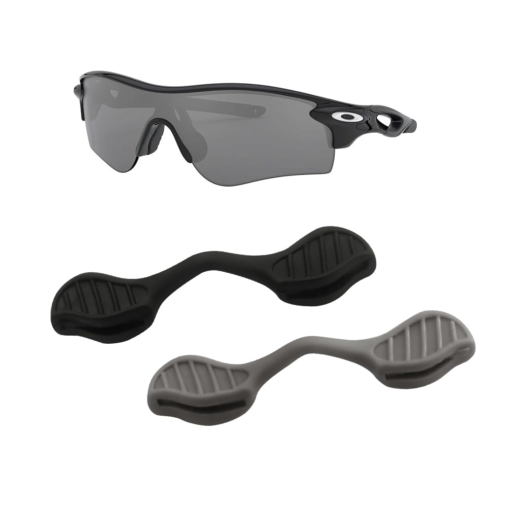 HiCycle2 Sunglasses nose pads Replacement for Oakley Radar Path/RadarLock Path/Radar EV Path Series Sunglass Repair Kits(Grey&Black nose pads)