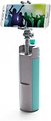 Coolala Multifunction Portable Outdoor Bluetooth Speaker with TF Card Slot,2000mah Moving Power Bank,Selfie Stick Monopod (Light Blue)