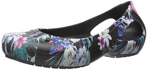 Crocs women s kadee graphic w ballet flat, tropical, 8 …